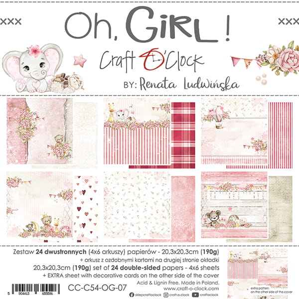 OH, GIRL! 8" X 8" SET OF PAPERS