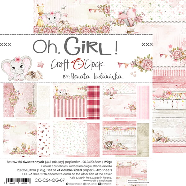 OH, GIRL! 8" X 8" SET OF PAPERS