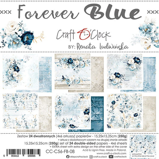 FOREVER BLUE 6" X 6" MINI SET OF PAPERS
