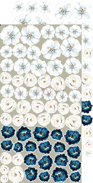 FOREVER BLUE EXTRAS SET - FLOWERS - BY CRAFT O'CLOCK