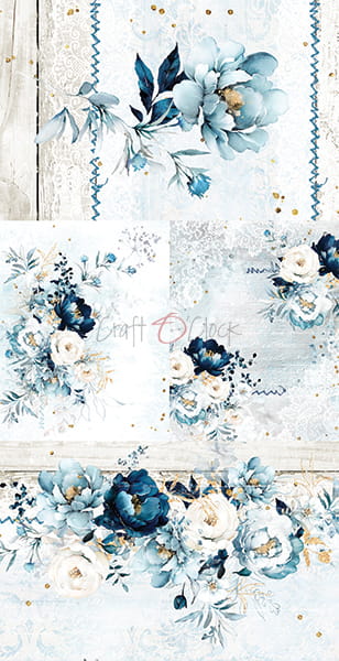 FOREVER BLUE EXTRAS SET - FLOWERS - BY CRAFT O'CLOCK