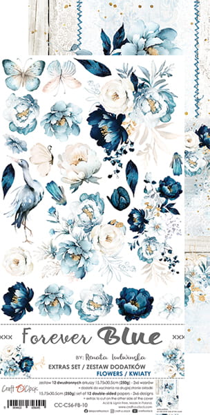 FOREVER BLUE EXTRAS SET - FLOWERS - BY CRAFT O'CLOCK