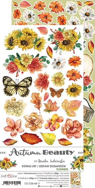 AUTUMN BEAUTY EXTRAS SET - FLOWERS - BY CRAFT O'CLOCK