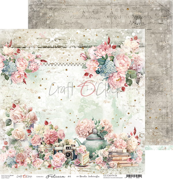 FELICIA 12" X 12" SET OF PAPERS - CRAFT O'CLOCK