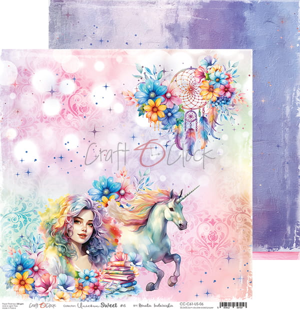 UNICORN SWEET 12" X 12" SET OF PAPERS