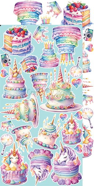 UNICORN SWEET - FLOWERS & SWEETS - EXTRAS SET BY CRAFT O'CLOCK