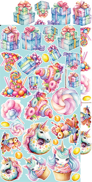 UNICORN SWEET - FLOWERS & SWEETS - EXTRAS SET BY CRAFT O'CLOCK