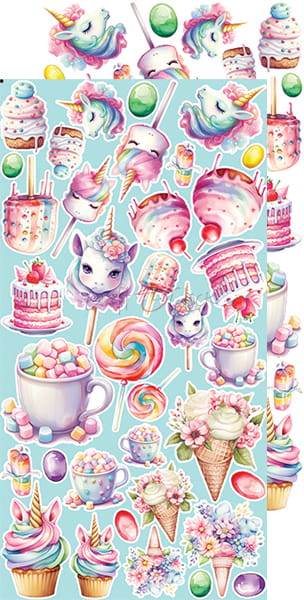 UNICORN SWEET - FLOWERS & SWEETS - EXTRAS SET BY CRAFT O'CLOCK