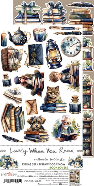 LOVELY WHEN YOU READ - BOOK LOVERS - EXTRAS SET BY CRAFT O'CLOCK