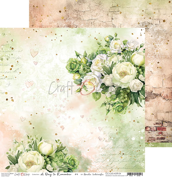 A DAY TO REMEMBER 12" X 12" SET OF PAPERS