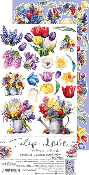 TULIP LOVE - FLOWERS - EXTRAS SET BY CRAFT O'CLOCK