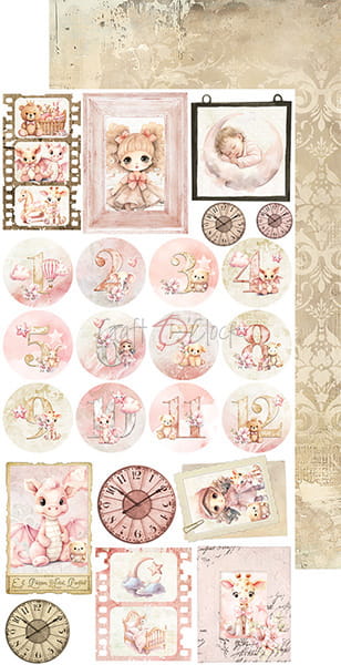 GIRL & CURL - FLOWERS & MY FIRST YEAR - EXTRAS SET BY CRAFT O'CLOCK