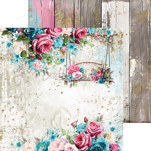 SOULFLOWERS 8" X 8" MINI SET OF PAPERS -  CRAFT O'CLOCK