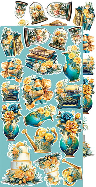 SUNSET MOOD EXTRAS SHEET #9 - FLOWERS & MORE - BY CRAFT O'CLOCK