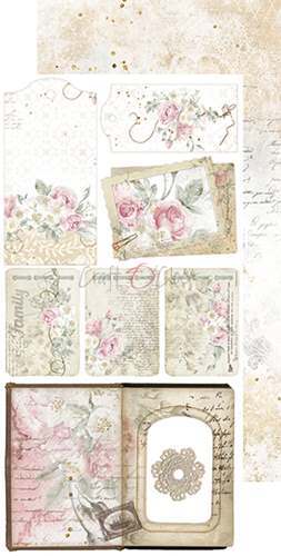 VINTAGE CHIC ALBUM/JOURNAL EXTRAS SET BY CRAFT O'CLOCK