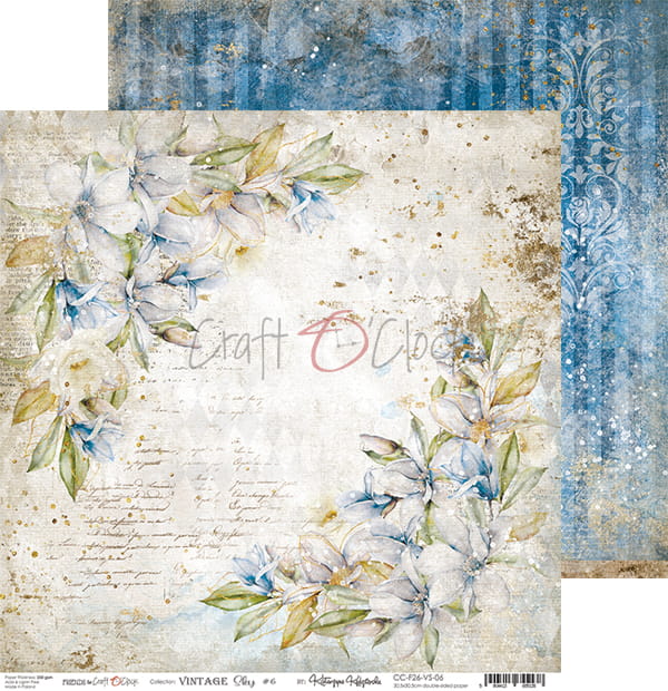 VINTAGE SKY 12" X 12" SET OF PAPERS - CRAFT O'CLOCK