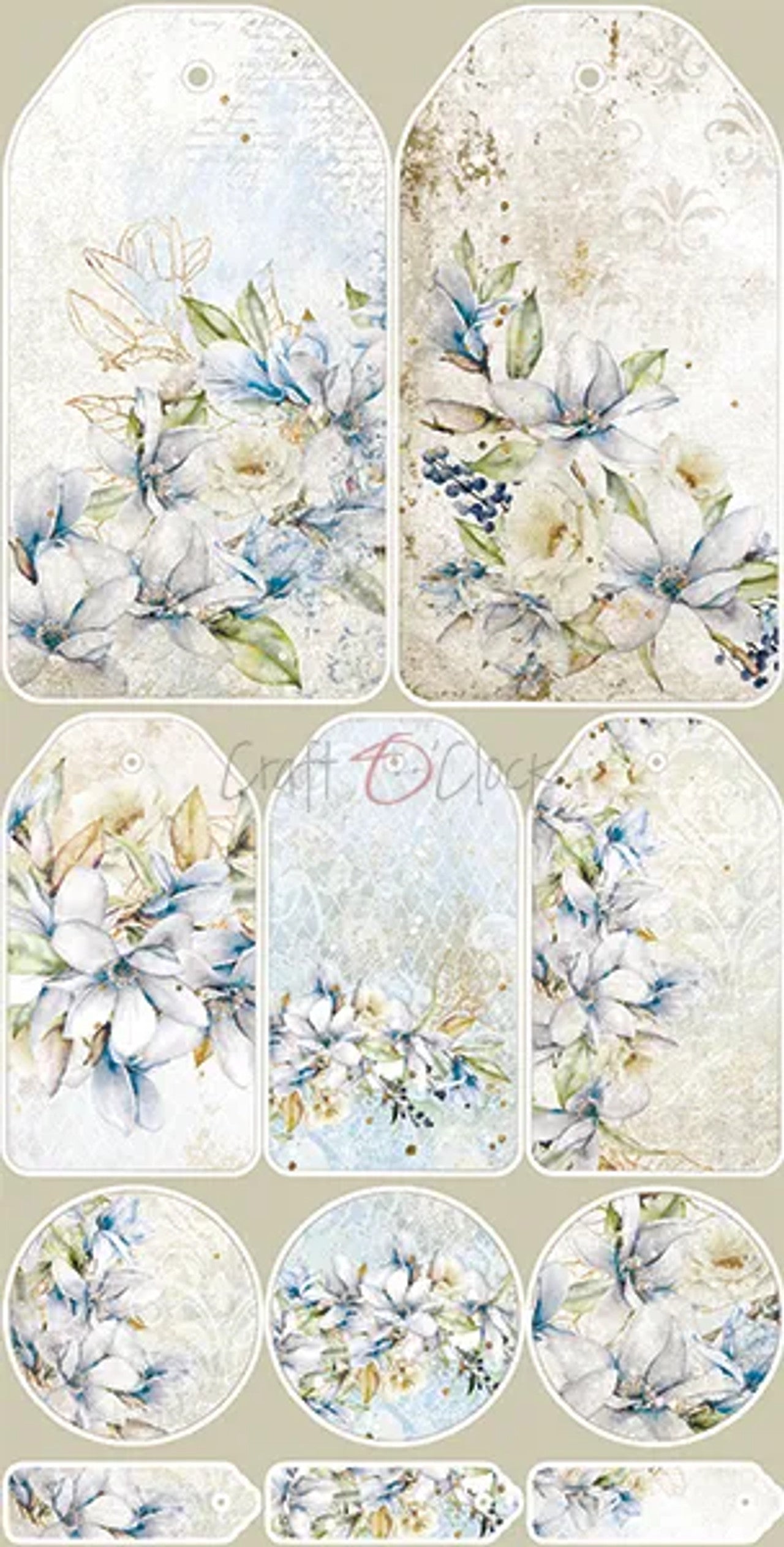 VINTAGE SKY EXTRAS SET - FLOWERS - BY CRAFT O'CLOCK