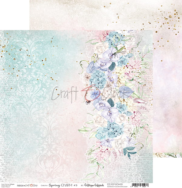 SPRING CHARM 12" X 12" SET OF PAPERS - CRAFT O'CLOCK