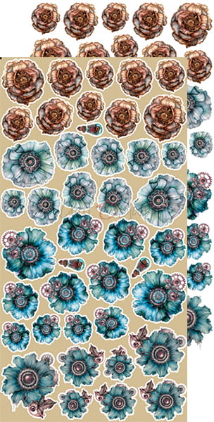 MISTS OF TOOLBOX TOWN EXTRAS SHEET #1 - FLOWERS - BY CRAFT O'CLOCK