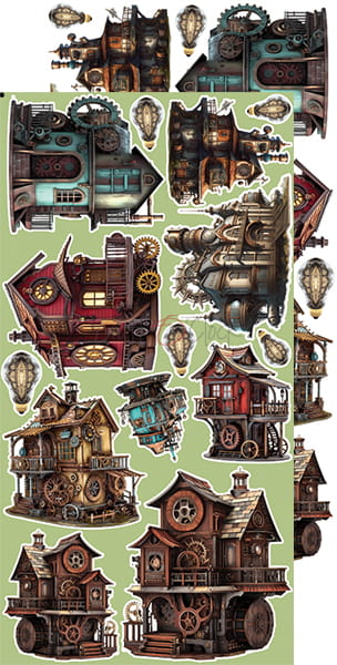 MISTS OF TOOLBOX TOWN EXTRAS SHEET #5 - TOWN - BY CRAFT O'CLOCK