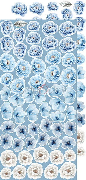SOMETHING BLUE - FLOWERS & MORE  - EXTRAS SET BY CRAFT O'CLOCK