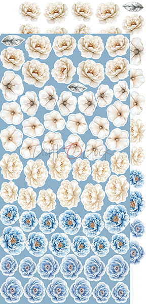 SOMETHING BLUE - FLOWERS & MORE  - EXTRAS SET BY CRAFT O'CLOCK