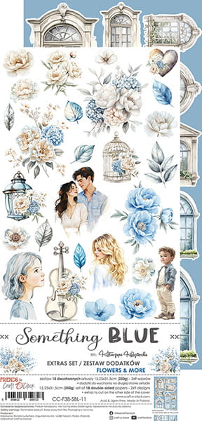 SOMETHING BLUE - FLOWERS & MORE  - EXTRAS SET BY CRAFT O'CLOCK