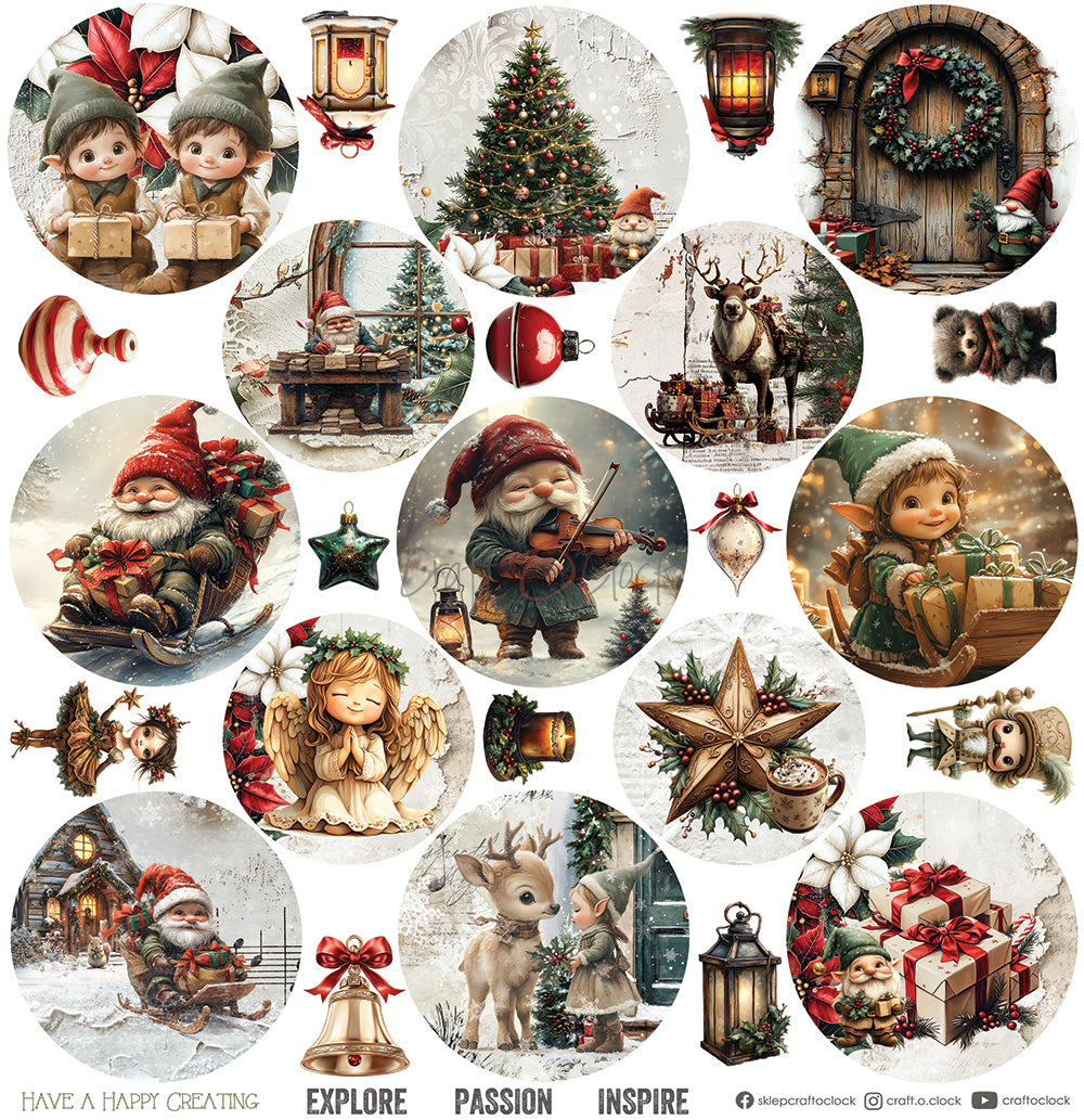 OH, CHRISTMAS NIGHT! 12" X 12" SET OF PAPERS - CRAFT O'CLOCK
