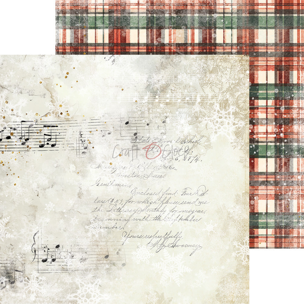 OH, CHRISTMAS NIGHT! 8" X 8" MINI SET OF BASIC PAPERS -  CRAFT O'CLOCK