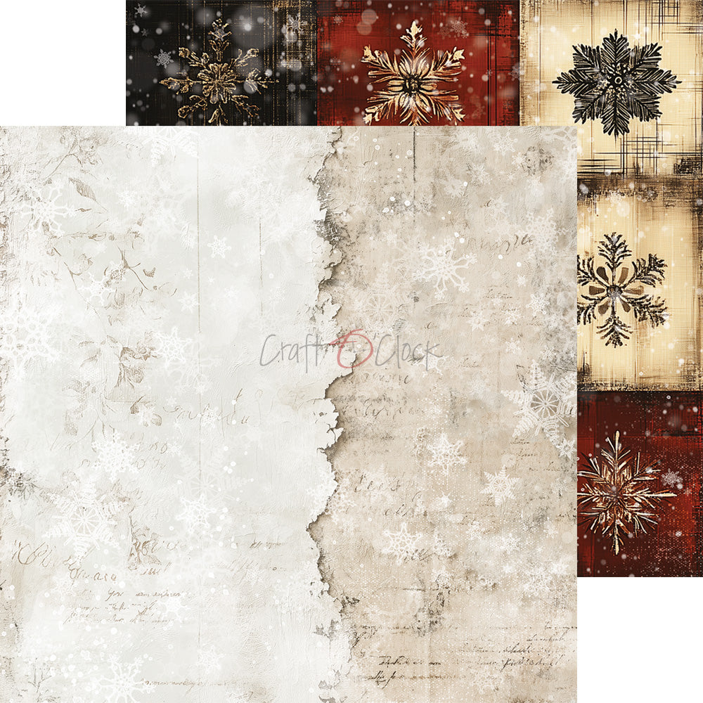 OH, CHRISTMAS NIGHT! 8" X 8" MINI SET OF BASIC PAPERS -  CRAFT O'CLOCK