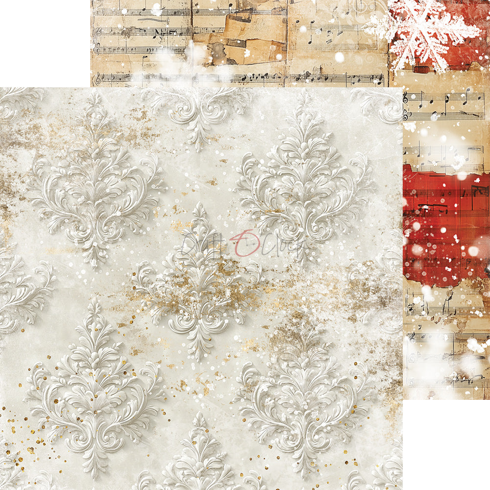 OH, CHRISTMAS NIGHT! 8" X 8" MINI SET OF BASIC PAPERS -  CRAFT O'CLOCK
