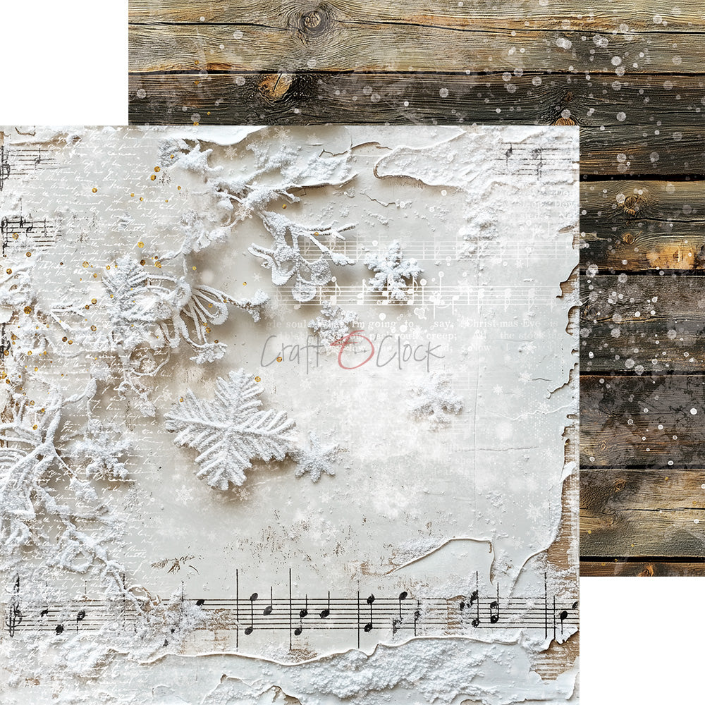 OH, CHRISTMAS NIGHT! 8" X 8" MINI SET OF BASIC PAPERS -  CRAFT O'CLOCK
