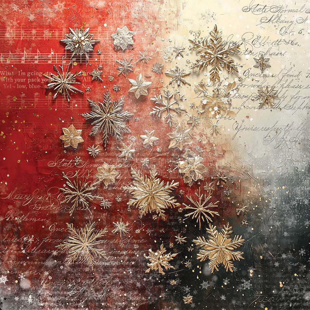 OH, CHRISTMAS NIGHT! 8" X 8" MINI SET OF BASIC PAPERS -  CRAFT O'CLOCK