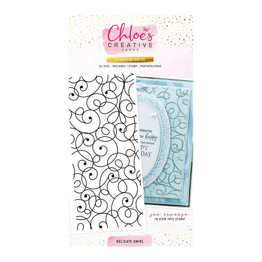 CHLOES CREATIVE CARDS DELICATE SWIRL DL PHOTOPOLYMER STAMP