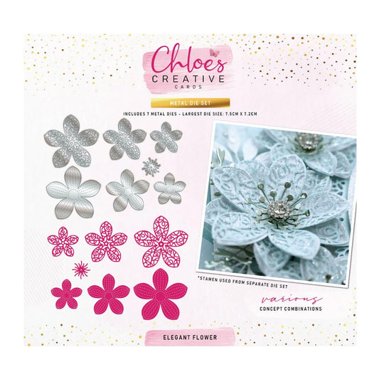 CHLOES CREATIVE CARDS METAL DIE SET - ELEGANT FLOWER