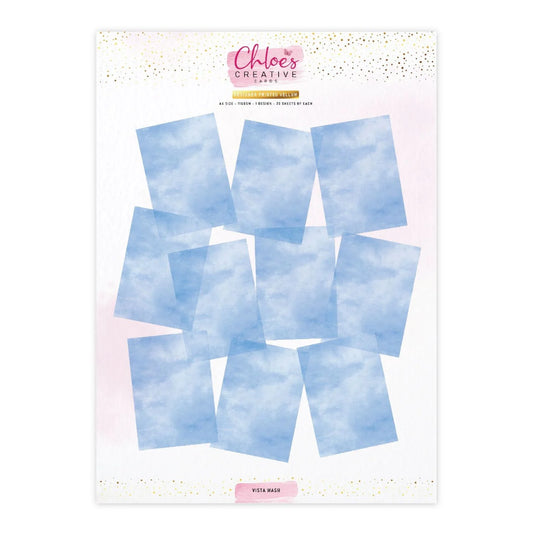 CHLOES CREATIVE CARDS DESIGNER PRINTED A4 VELLUM - VISTA WASH