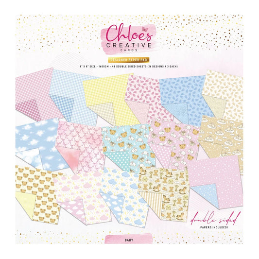 CHLOES CREATIVE CARDS DESIGNER PAPER PAD (8"X8") - BABY