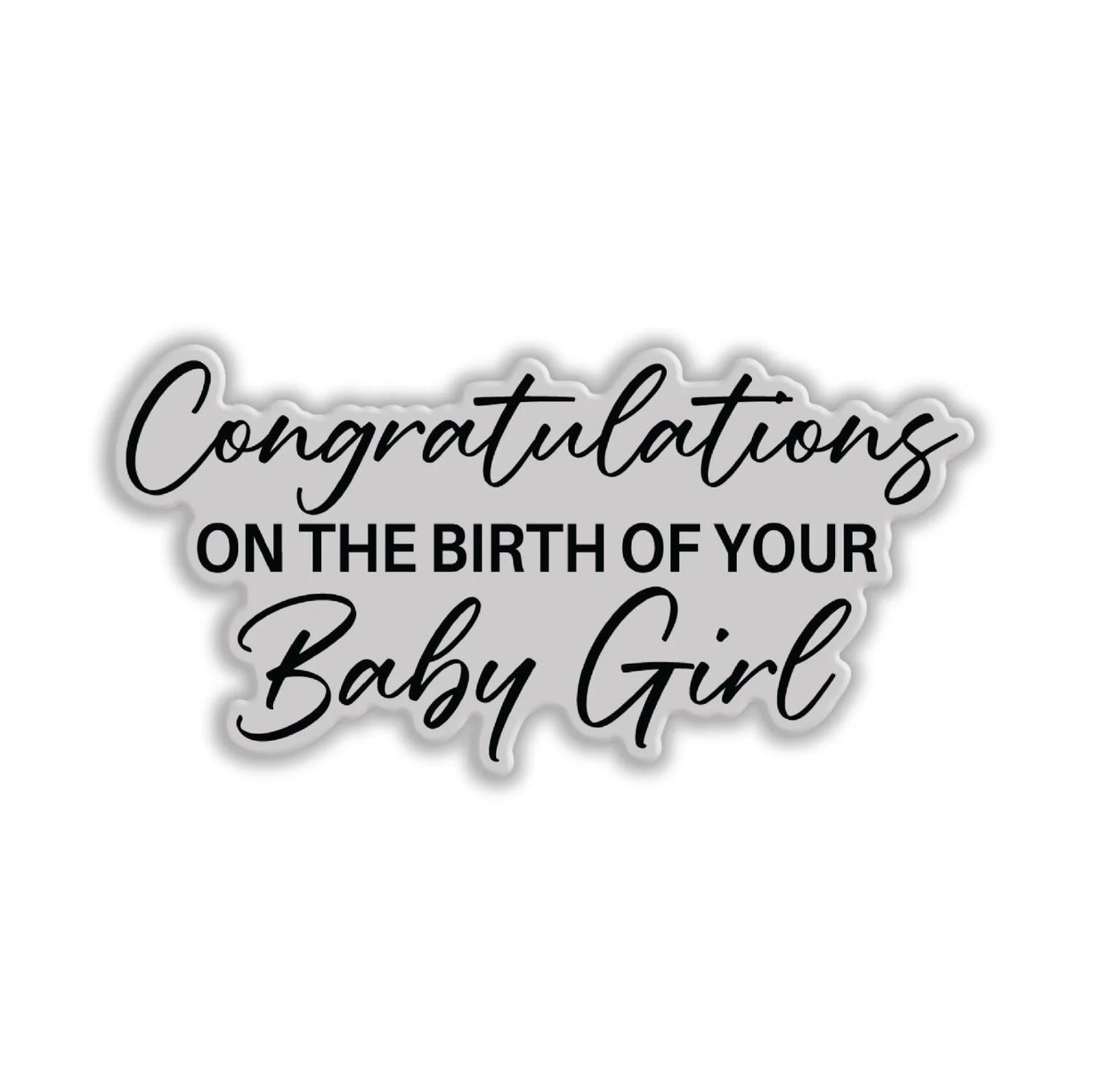 CHLOES CREATIVE CARDS SENTIMENT BABY GIRL STAMP AND DIE SET