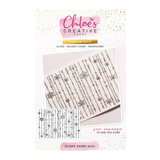 CHLOES CREATIVE CARDS PHOTOPOLYMER STAMP SET (A6) - BEADED SNOWFLAKE BACKGROUND