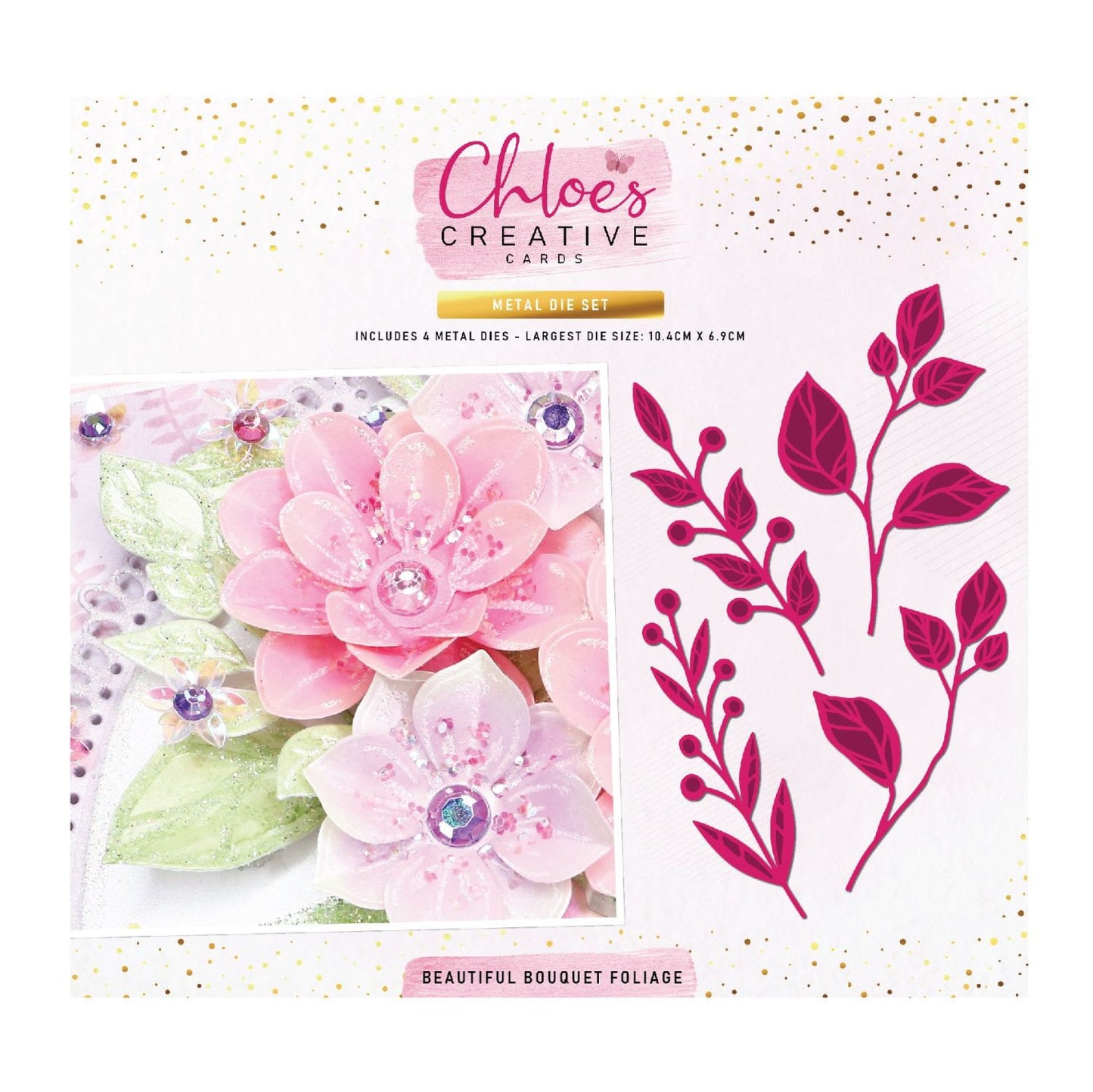 CHLOES CREATIVE CARDS METAL DIE SET - BEAUTIFUL BOUQUET FOLIAGE