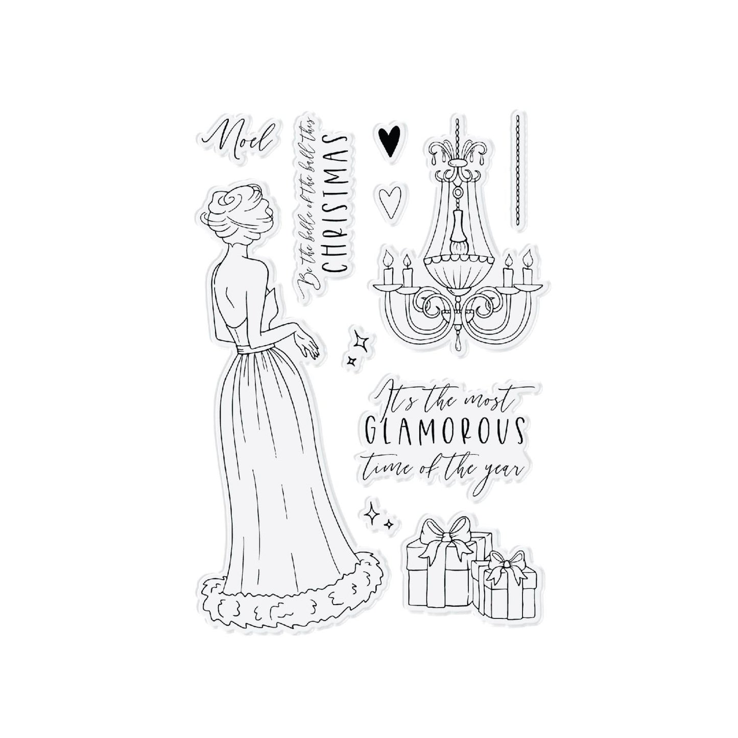 CHLOES CREATIVE CARDS DIE & STAMP SET - BELLE OF THE BALL