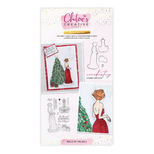 CHLOES CREATIVE CARDS DIE & STAMP SET - BELLE OF THE BALL