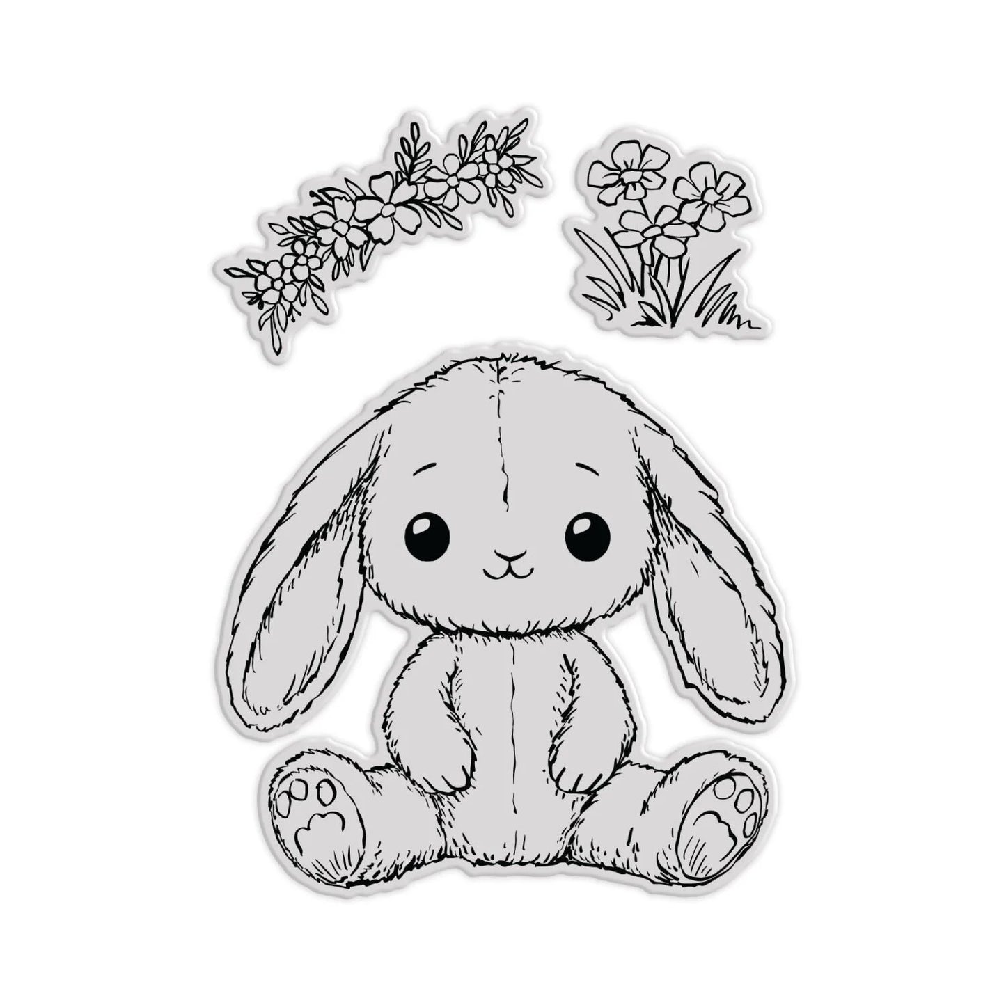 CHLOES CREATIVE CARDS BUNNY STAMP AND DIE SET