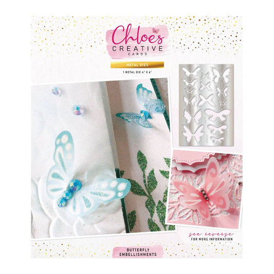CHLOES CREATIVE CARDS METAL DIE SET - BUTTERFLY EMBELLISHMENTS