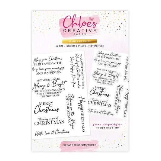 STAMPS BY CHLOE ELEGANT CHRISTMAS VERSES CLEAR PHOTOPOLYMER STAMP