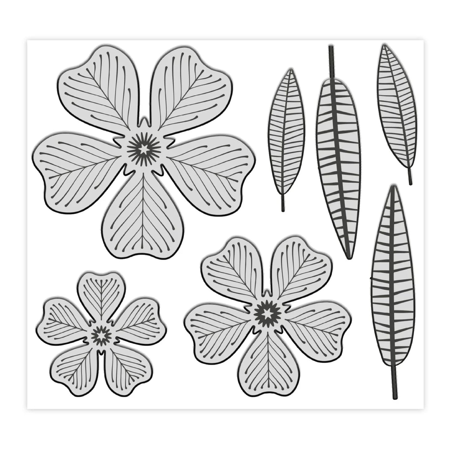 STAMPS BY CHLOE EXQUISITE FLOWER CLEAR PHOTOPOLYMER STAMP