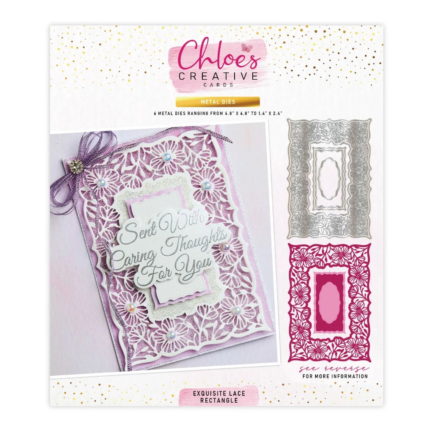 CHLOES CREATIVE CARDS METAL DIE SET - EXQUISITE LACE RECTANGLE