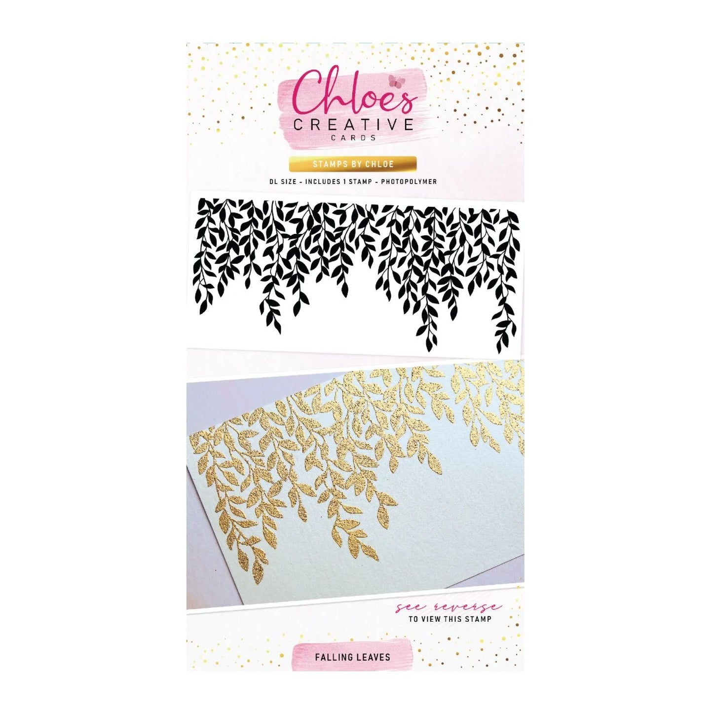 CHLOES CREATIVE CARDS PHOTOPOLYMER STAMP SET (DL) - FALLING LEAVES