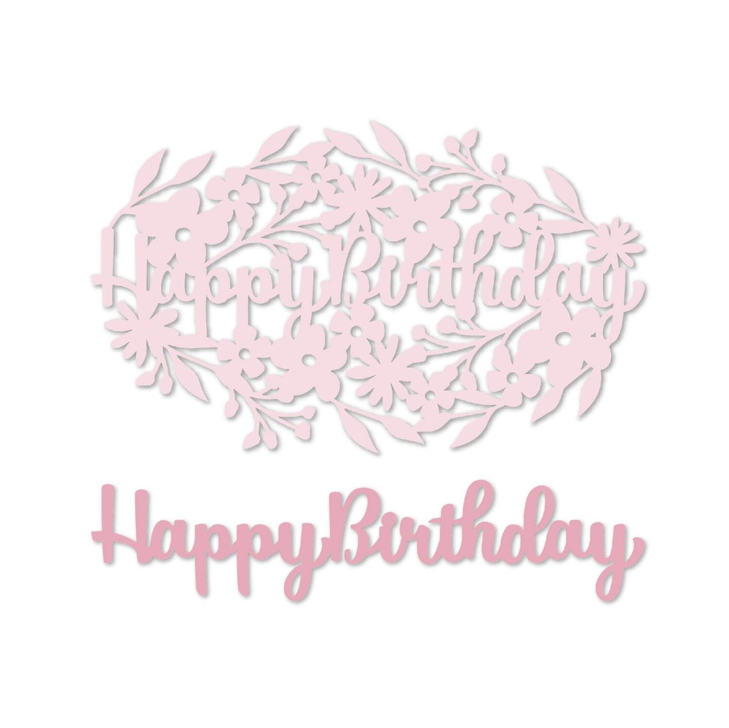 CHLOES CREATIVE CARDS METAL DIE SET - FLORAL HAPPY BIRTHDAY