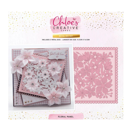 CHLOES CREATIVE CARDS METAL DIE SET - FLORAL PANEL